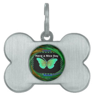Médaillons Pour Animaux Domestiques Bonne journée et meilleure nuit papillon.png