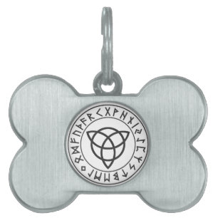 Médaillons Pour Animaux Domestiques Bouclier de Triquetra Rune