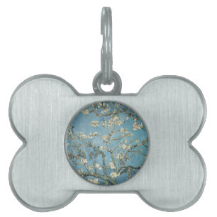 Médaillons Pour Animaux Domestiques Branches d'amande de Vincent van Gogh en fleur,