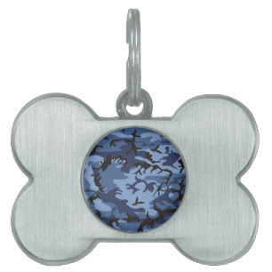 Médaillons Pour Animaux Domestiques Camouflage bleu marine, Militaire, Armée