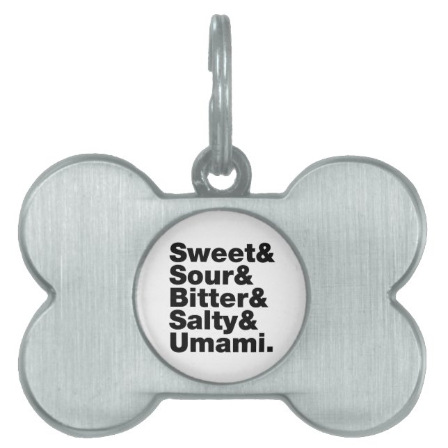 Médaillons Pour Animaux Domestiques Cinq saveurs de base (Devant)