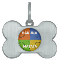 Collage d'art pop coloré et message "Hakuna Matata