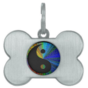 Médaillons Pour Animaux Domestiques Colorful Yin and Yang Puzzle