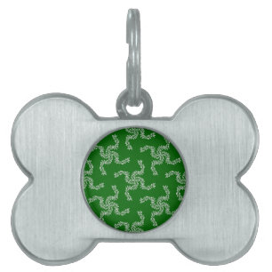 Médaillons Pour Animaux Domestiques Couronne de Noël verte, décoration de Noël