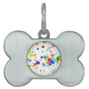 Médaillons Pour Animaux Domestiques Cubes colorés 1