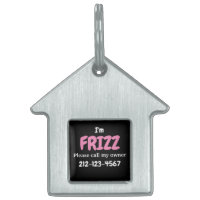 Cute Rose Black Custom Dog House en forme