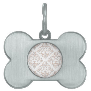 Médaillons Pour Animaux Domestiques Damas 3D
