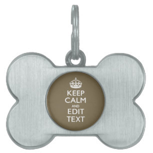 Médaillons Pour Animaux Domestiques Décor Café Taupe Gardez Le Calme Et Votre Texte Fa