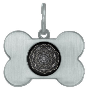 Médaillons Pour Animaux Domestiques Délicat Doodle Floral Doilie
