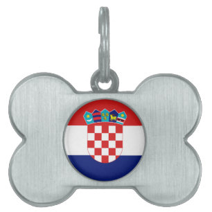 Médaillons Pour Animaux Domestiques Drapeau croate - Trobojnica