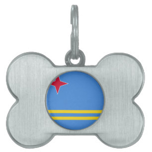 Médaillons Pour Animaux Domestiques Drapeau d'Aruba