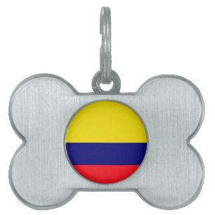 Médaillons Pour Animaux Domestiques Drapeau de Colombie