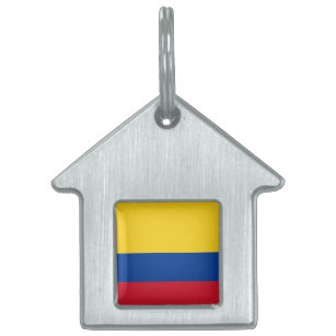 Médaillons Pour Animaux Domestiques Drapeau de Columbia, République de Colombie