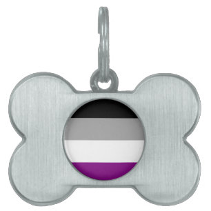 Médaillons Pour Animaux Domestiques Drapeau de fierté asexué