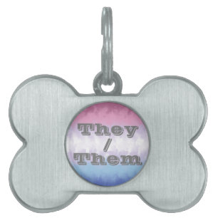 Médaillons Pour Animaux Domestiques Drapeau de fierté Bigender personnalisable Boho So