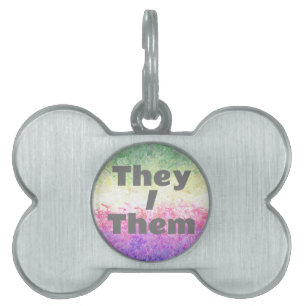 Médaillons Pour Animaux Domestiques Drapeau de fierté Genderdoe trippy personnalisable