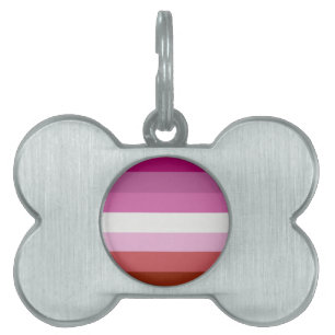 Médaillons Pour Animaux Domestiques Drapeau de fierté lesbienne (Origine)