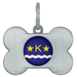 Médaillons Pour Animaux Domestiques Drapeau de Kinshasa, Congo Pet ID Tag