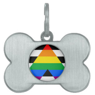 Médaillons Pour Animaux Domestiques Drapeau de l'allié LGBTQ+
