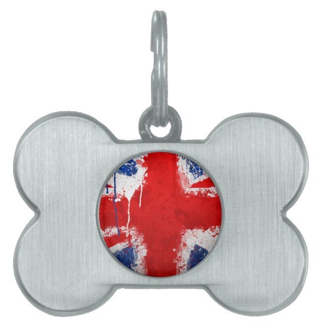 Médaillons Pour Animaux Domestiques Drapeau de l'Angleterre cool (Devant)