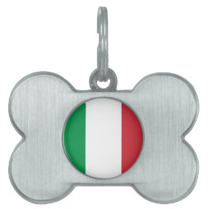 Médaillons Pour Animaux Domestiques Drapeau de l'Italie