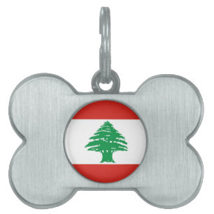 Médaillons Pour Animaux Domestiques Drapeau libanais