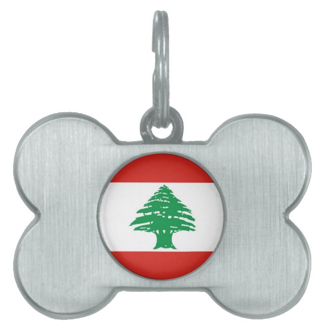 Médaillons Pour Animaux Domestiques Drapeau libanais (Devant)