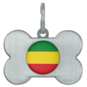 Médaillons Pour Animaux Domestiques Drapeau rastafari éthiopien Rasta