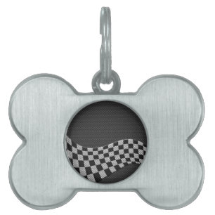 Médaillons Pour Animaux Domestiques Drapeaux de course de type fibre de carbone à l'i