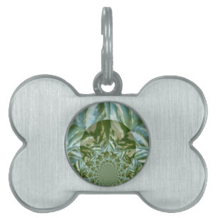 Médaillons Pour Animaux Domestiques Eco Green Camo Kaleidoscope Art Design d'impressio