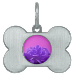 Médaillons Pour Animaux Domestiques Elegant Purple Raspberry Floral