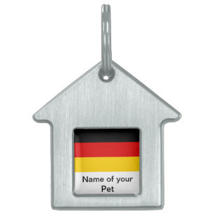 Médaillons Pour Animaux Domestiques Étiquette avec drapeau d'Allemagne