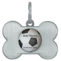 Étiquette d'animal familier de ballon de football