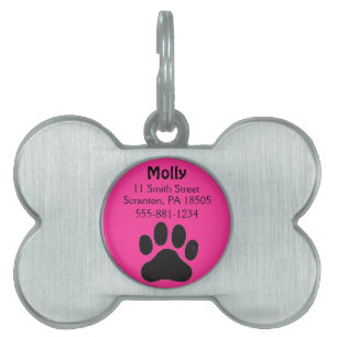 Médaillons Pour Animaux Domestiques Étiquette de chien pour des chiens de fille