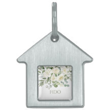 Étiquette de mariage florale blanche personnalisée