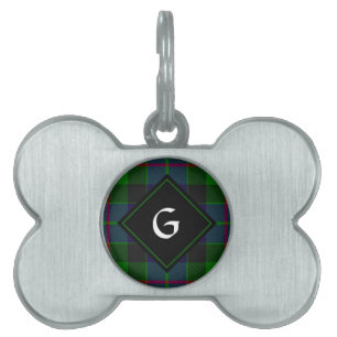 Médaillons Pour Animaux Domestiques Étiquette d'identification Clan Gunn Tartan