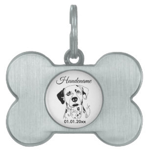 Médaillons Pour Animaux Domestiques Étiquette personnalisée en ligne minimaliste pour