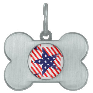 Médaillons Pour Animaux Domestiques étoile usa