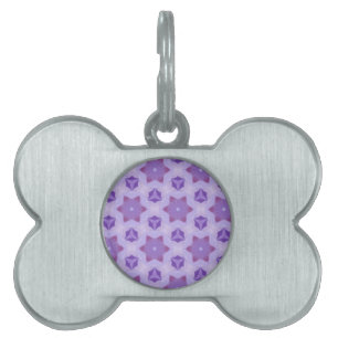 Médaillons Pour Animaux Domestiques Étoiles violettes