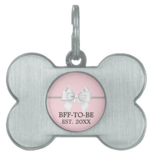 Médaillons Pour Animaux Domestiques Fantastique rose rose Tiffany Baby shower frère an