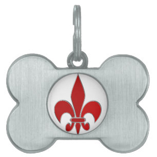 Médaillons Pour Animaux Domestiques Fleur de Lis