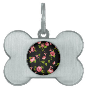 Médaillons Pour Animaux Domestiques Fleurs Motif 18