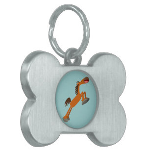 Médaillons Pour Animaux Domestiques Giddyup, Horsey ! Balise de dessin pour animal de