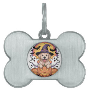 Médaillons Pour Animaux Domestiques Golden Retriever Halloween