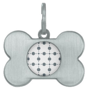 Médaillons Pour Animaux Domestiques Gray Polka Dots, Polka Dot Pattern, Dots