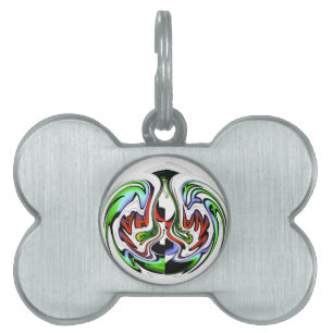 Médaillons Pour Animaux Domestiques Hakuna Matata avec tourbillon et dégradations Abst