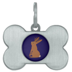 Médaillons Pour Animaux Domestiques Halloween Jackalope Trou ou traitement