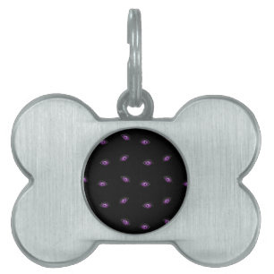 Médaillons Pour Animaux Domestiques Halloween, Yeux Violets, Trick Or Treat, Hou