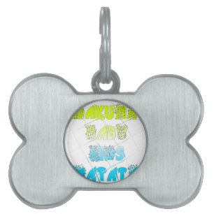 Médaillons Pour Animaux Domestiques Happy Colors Hakuna Matata Hakunamatata