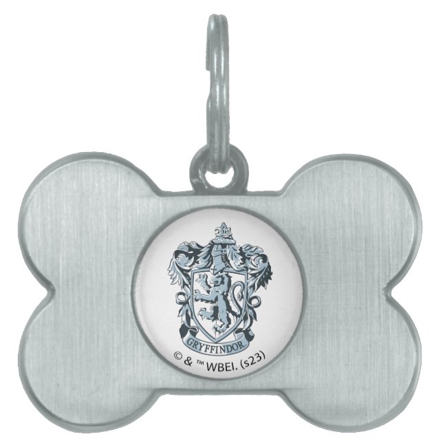 Médaillons Pour Animaux Domestiques Harry Potter | Gryffindor Crest Blue (Devant)